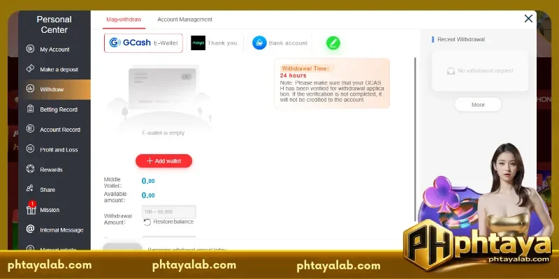 Quick and Versatile PHTAYA Withdrawal Options
