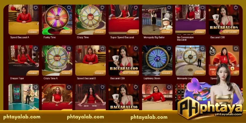 Seven Top Games to Try at PHTAYA Live Casino